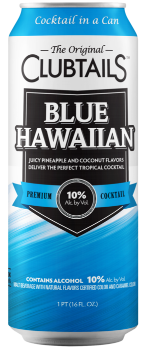 CLUBTAILS 10% BLUE HAWAIIAN 16 oz
